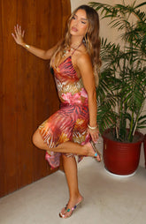 On His Mind Midi Dress Wild Ember