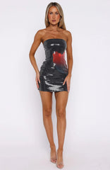 Make Up My Mind Sequin Mini Dress Midnight Scarlet